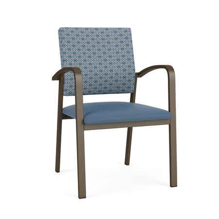 Lesro Newport Guest Chair Metal Frame, Bronze, RS Rain Song Back, MD Titan Seat NP1101